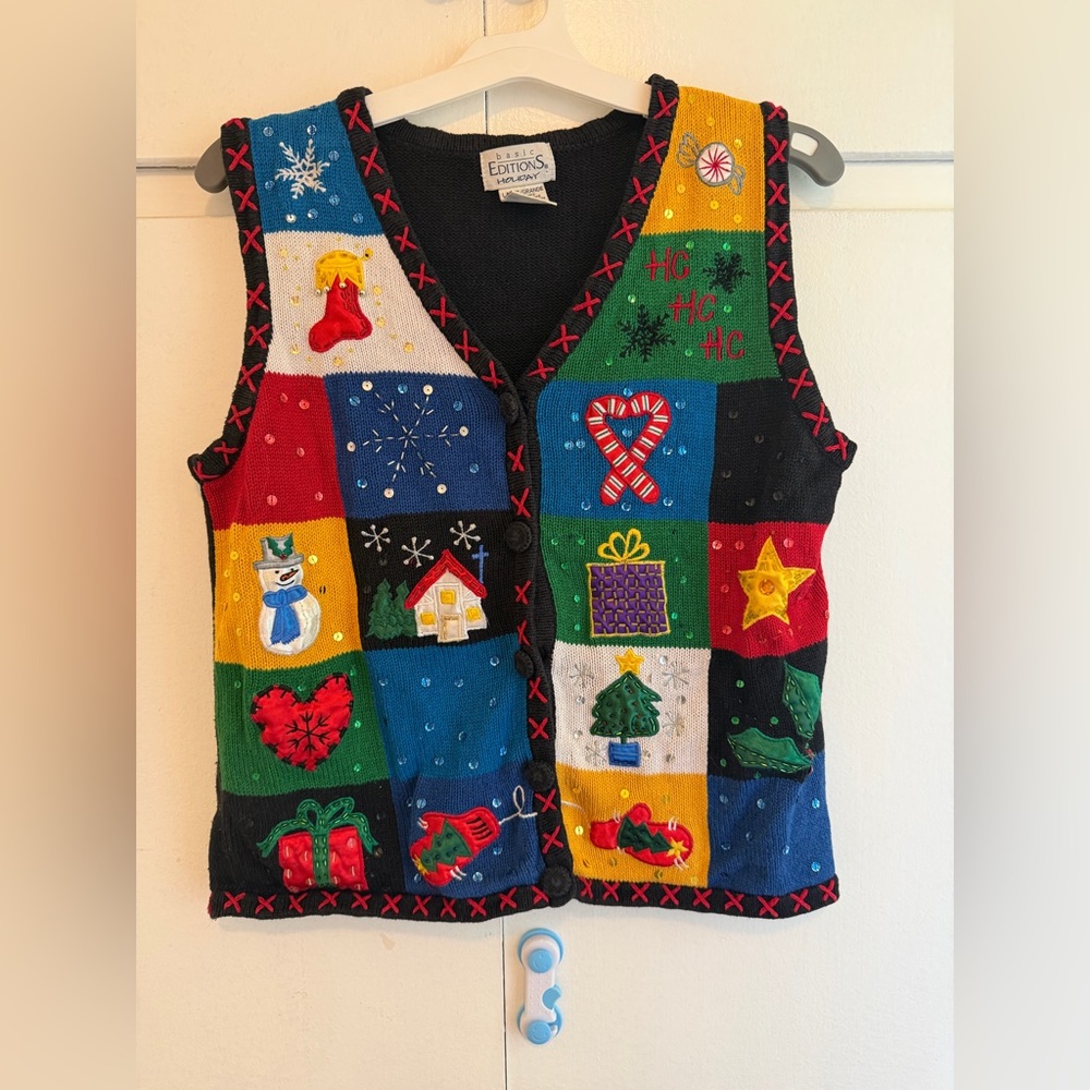 Vintage Basic Editions Holiday Ugly Christmas Swe… - image 1